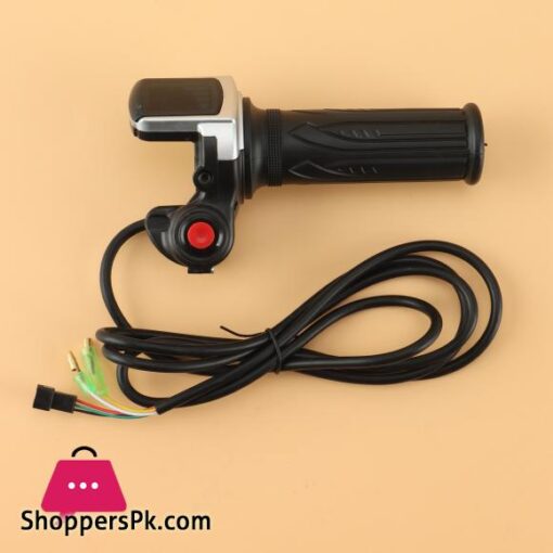 48V Electric Bicycle Scooter Speed Throttle Grip LCD Display with Switch EBike Twist Throttle Accelerator Handlebar Grip