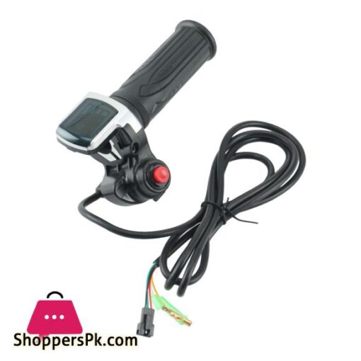 48V Electric Bicycle Scooter Speed Throttle Grip LCD Display with Switch EBike Twist Throttle Accelerator Handlebar Grip