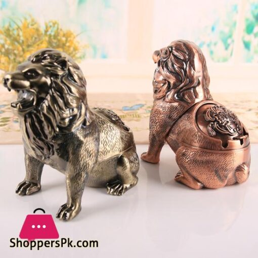 3D Lion Ashtray Creative Anti Fly Ash Household Large Capacity Animal Ashtray Home Decoration