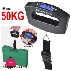 50kg10g Portable Electronic Luggage Scale LCD Display Travel Digital Luggage Scale Hanging Backlight Balance Weighing