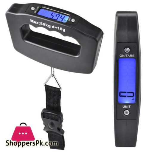 50kg10g Portable Electronic Luggage Scale LCD Display Travel Digital Luggage Scale Hanging Backlight Balance Weighing