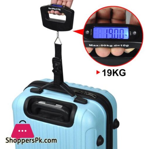 50kg10g Portable Electronic Luggage Scale LCD Display Travel Digital Luggage Scale Hanging Backlight Balance Weighing