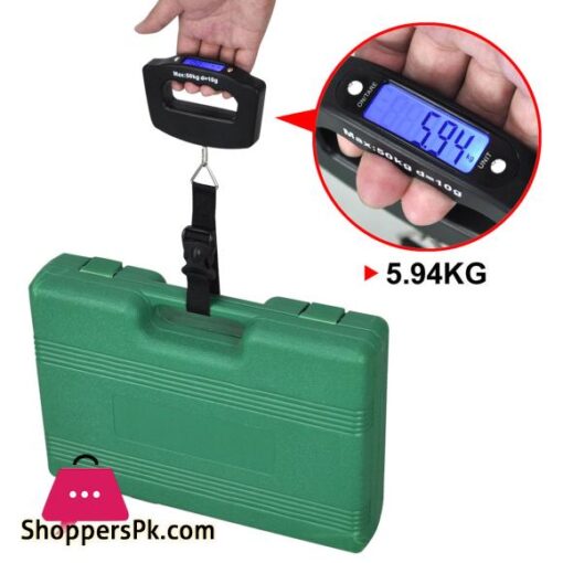 50kg10g Portable Electronic Luggage Scale LCD Display Travel Digital Luggage Scale Hanging Backlight Balance Weighing