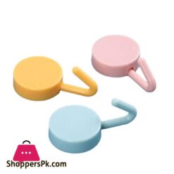 10 Pcs Nail Free Solid Color Free Punching Door Hooks Without Trace Nail Small Hooks Wall Mounted Hook Strong Drill free Kitchen Hook Shop Easy