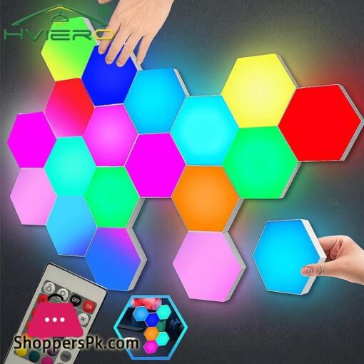 6Pcs Home RGB LED Quantum Hexagon Touch Sensor Wall Led Honeycomb