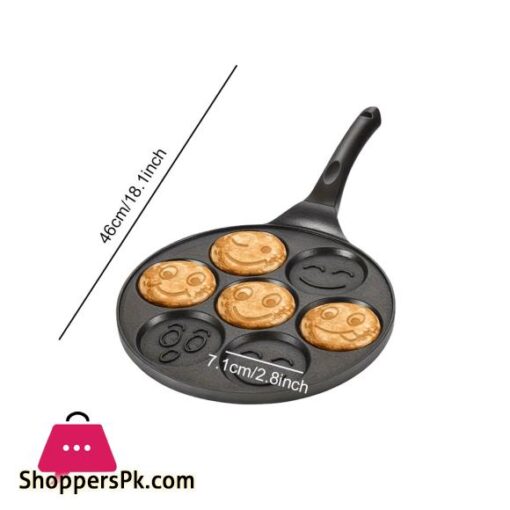 7 Cup Pancake Pan Egg Omelet Crepe Frying Pan Pancake Shapes Pan Mini Pancakes Maker for Kids Breakfast Brunch Parties