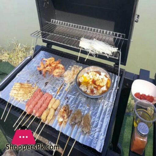 BBQ tools Outdoor large charcoal grill thickened with cover big square stove for more than 8 people