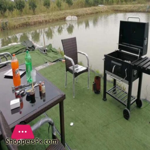 BBQ tools Outdoor large charcoal grill thickened with cover big square stove for more than 8 people