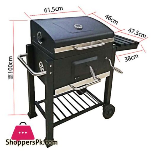 BBQ tools Outdoor large charcoal grill thickened with cover big square stove for more than 8 people