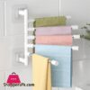 Bathroom Rotation Towel Storage Rack Punch-Free Stainless Steel Organizer Shelf Hanging Wall Shelves Suction Cup Toilet Holder