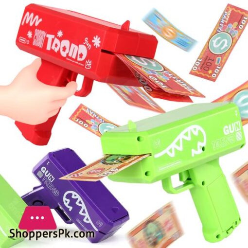 Carton Money Gun Electric Toys for Party Family Game Graduation Ceremony Marry prop shot juego for kids Birthday Gift Gun Toys