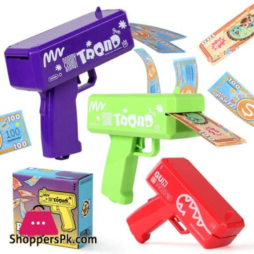 Carton Money Gun Electric Toys for Party Family Game Graduation Ceremony Marry prop shot juego for kids Birthday Gift Gun Toys