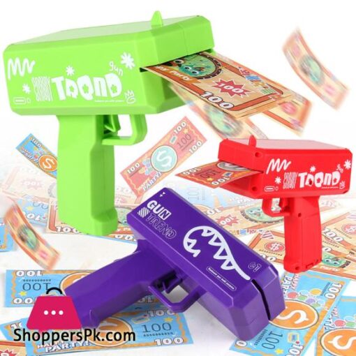 Carton Money Gun Electric Toys for Party Family Game Graduation Ceremony Marry prop shot juego for kids Birthday Gift Gun Toys