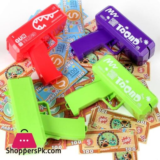 Carton Money Gun Electric Toys for Party Family Game Graduation Ceremony Marry prop shot juego for kids Birthday Gift Gun Toys