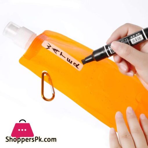 Collapsible Water Bottle Reusable Drinking Water Bottle with Clip for Biking Hiking Travel 6 Colors