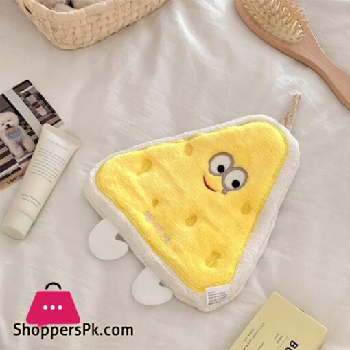 Cute Cartoon Hand Towel Hanging Kitchen Hand Wipe Quick Dry Wipe Three Layers of Thickened Coral Flannel Towel