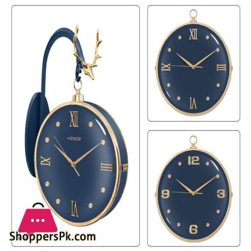 Double-Sided Quartz Hanging Home Clock Wall-Mounted Precision Clock Fashion Decoration of Living Room Modern Design