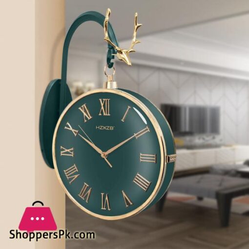 Double-Sided Quartz Hanging Home Clock Wall-Mounted Precision Clock Fashion Decoration of Living Room Modern Design