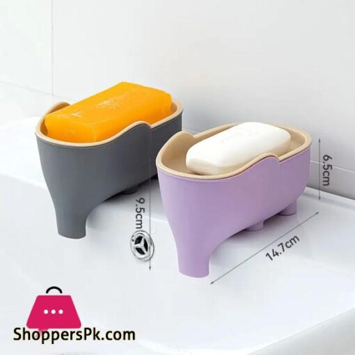 Soap Box Drain Rack Elephant Bathroom Accessory Bathroom Decor Childrens Soap Dish