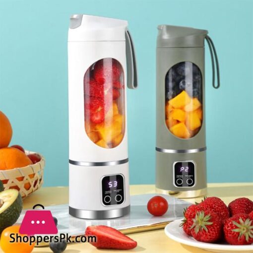 Heavy Duty 8-Blade 450ML Mini Portable Blender Electric Fruit Juicer Smoothie Orange Juice Blender Multifunction Rechargeable Portable Bottle Mixer