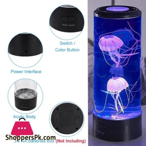 Jellyfish Lamp Aquarium Lampka LED USB Table Night Light