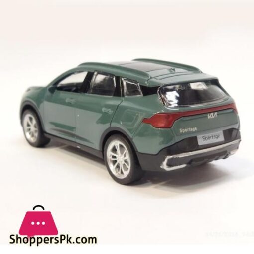 KIA Motor Car SPORTAGE Mini Diecast 136 Scale Miniature Display Toy With Lights and Sound Car Size 4 inches Green