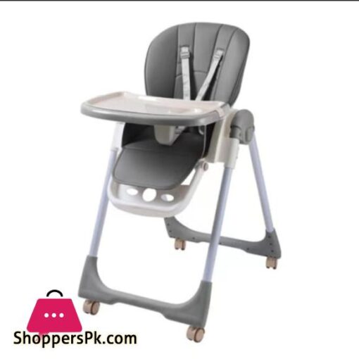 Kidilo Multifunction Portable Baby High Chair Foldable Feeding Chair Strong Dining Chair For Baby With Height Adjustment Wheel