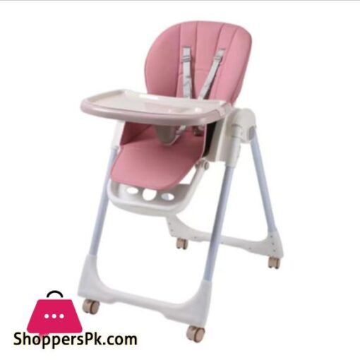 Kidilo Multifunction Portable Baby High Chair Foldable Feeding Chair Strong Dining Chair For Baby With Height Adjustment Wheel