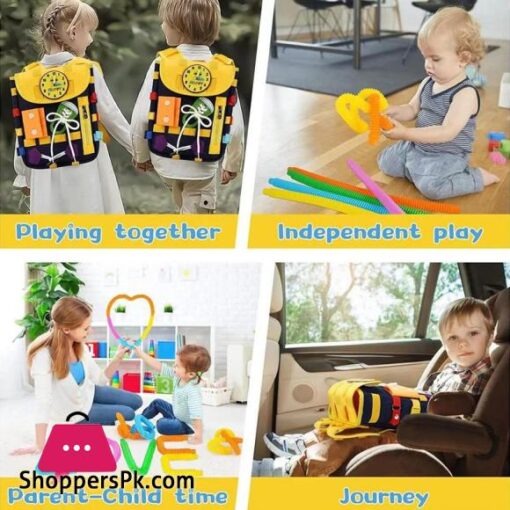 Montessori Busy Board Felt Learning Backpack For Toddlers Busy Baby Board Kids Educational Toys