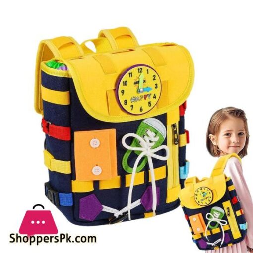 Montessori Busy Board Felt Learning Backpack For Toddlers Busy Baby Board Kids Educational Toys