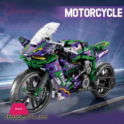 Motorcycle Building Block Toy for Children Assembly Model  Ducati Kawasaki Supercar Cross-country