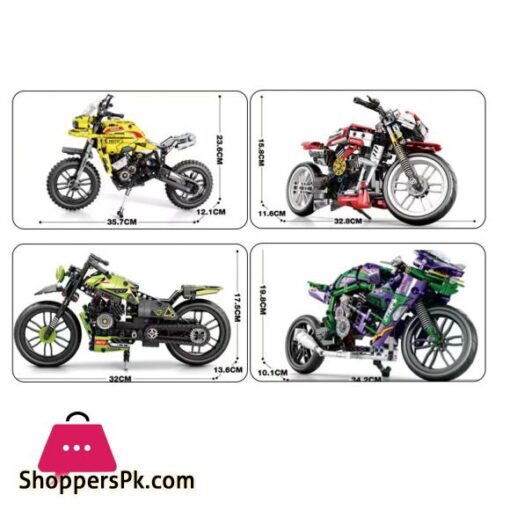 Motorcycle Building Block Toy for Children Assembly Model  Ducati Kawasaki Supercar Cross-country