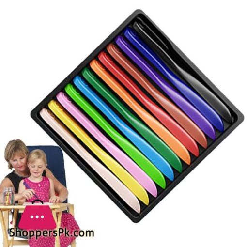 Pack Of 18 Art Supply Childs Plastic Crayons With Box - 1 Piece