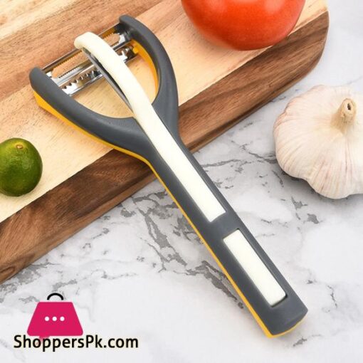 Stainless Steel Three Piece Set Peeler Household Multifunctional Melon Planer Plastic Handle Grater Kitchen Fruit Peeler Set