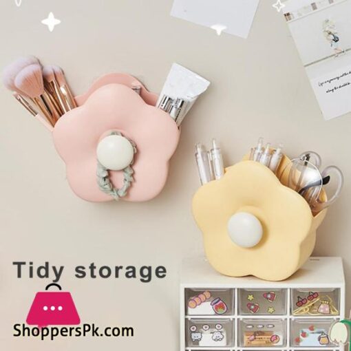 Stationery Pencil Case Desk Organizer Flower-shaped Makeup Brush Container Vibrant Color Capacity Pen Holder for Stationery