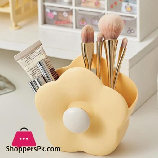 Stationery Pencil Case Desk Organizer Flower-shaped Makeup Brush Container Vibrant Color Capacity Pen Holder for Stationery