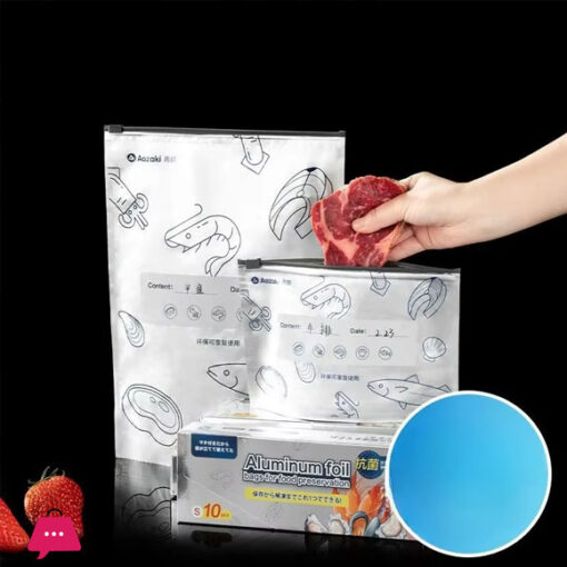 Aluminum Foil Anti Bacterial Preservation Bag Medium (Pack of 10) Size : 26×25cm