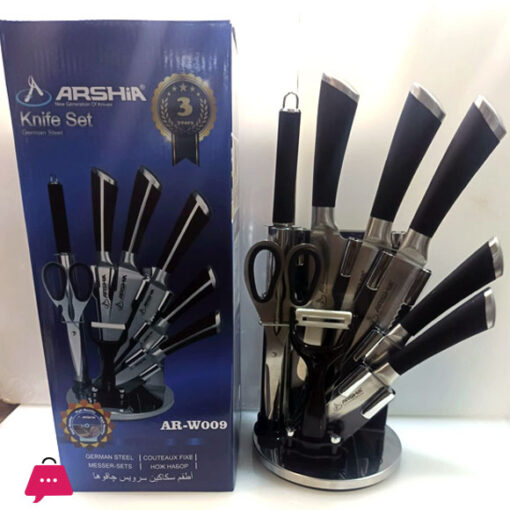 ARSHIA Knife Set with Acrylic Holder 9 pcs Set