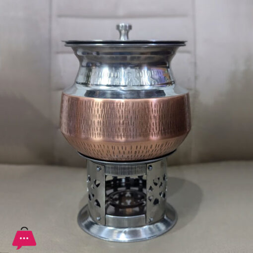 Cute Mini Steel Degh Copper Base with Stand ( Daig ) 500Grm