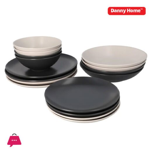 Danny Home Black & White Dinnerware Set 16pcs