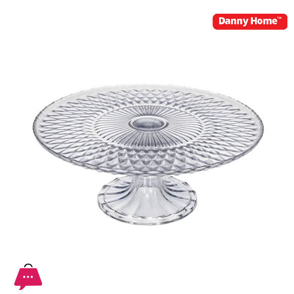 Danny Home Clear Glass Cake Stand 22.5cm