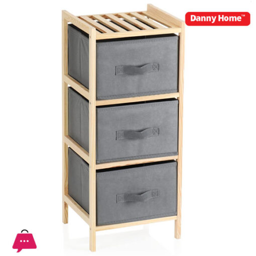 Danny Home Storage Cabinet with 3 Storage Boxes