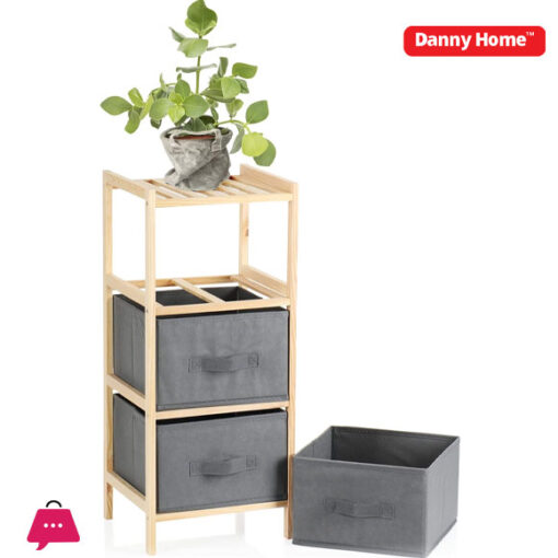 Danny Home Storage Cabinet with 3 Storage Boxes