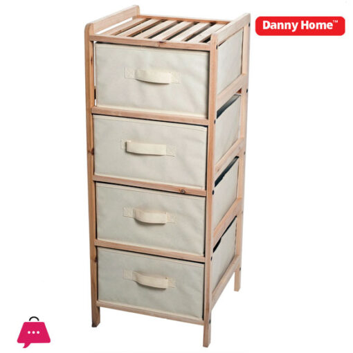 Danny Home Storage Cabinet with 4 Storage Boxes