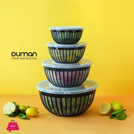 Duman Dorna Bowl Set with Lid 4-Pcs