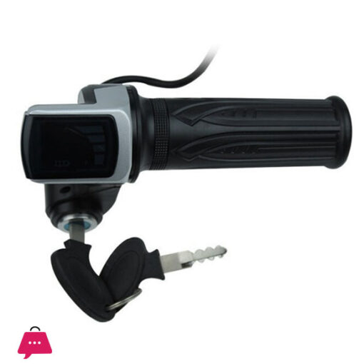 E-Bike Twist Throttle for Electric Bike Throttle 36v - 48V Handle Throttle LCD Display with Lock Key