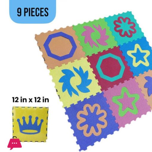 EVA Foam Puzzle 9mm Stars 9 Pcs