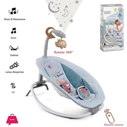 Hu-Baby - Rhythmic Rocker With Vibration & Remote Control