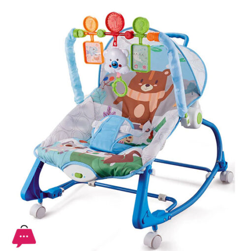 Hu-Baby – 2in1 Baby Rocker Rocking Chair with Wheels Vibrating Music