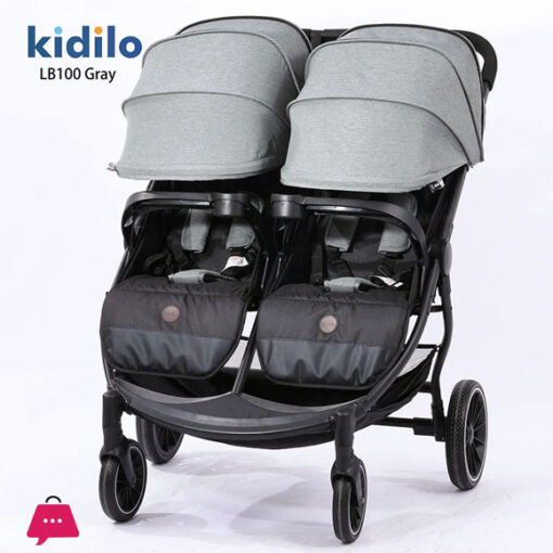 Kidilo Twin Stroller Can Sit And Lie Down Light Folding Baby Full Shed High Landscape Stroller Stroller